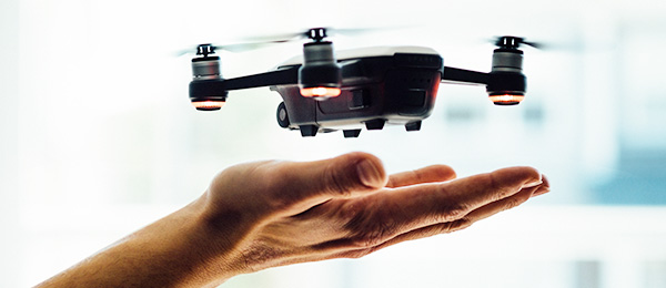 Drone in palm of hand